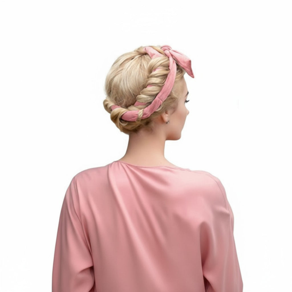Anna-Kaci Plush Heatless Curling Headband Set with Scrunchies for Soft, Damage-Free Curls