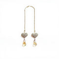 Anna-Kaci Sparkling Rhinestone Heart Chain Car Mirror Charm with Crystal Teardrop Pendants