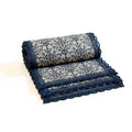 Anna-Kaci Floral Embroidered Table Runner with Crocheted Lace Edges