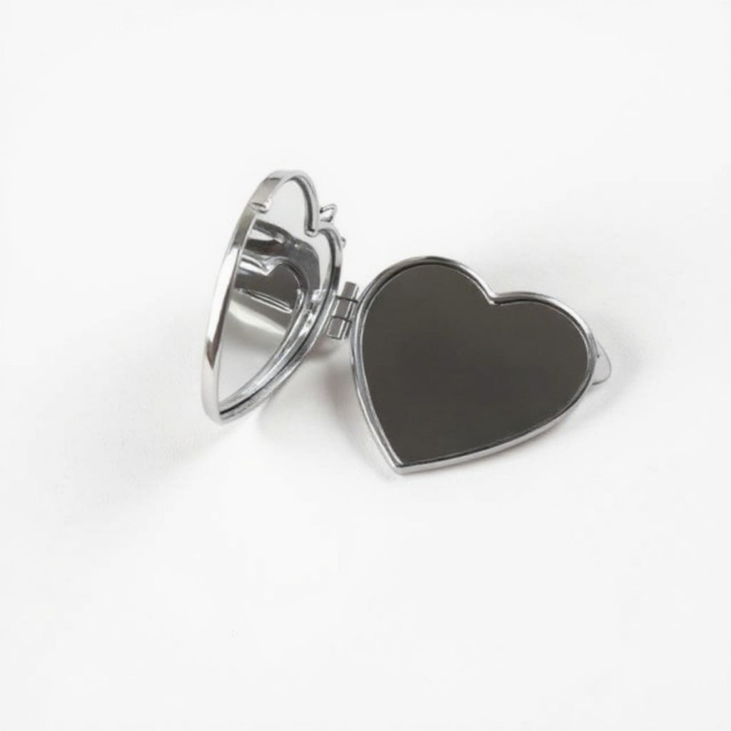 Anna-Kaci Silver Heart Locket Keychain with 3D Bow Detail and Clasp Ring