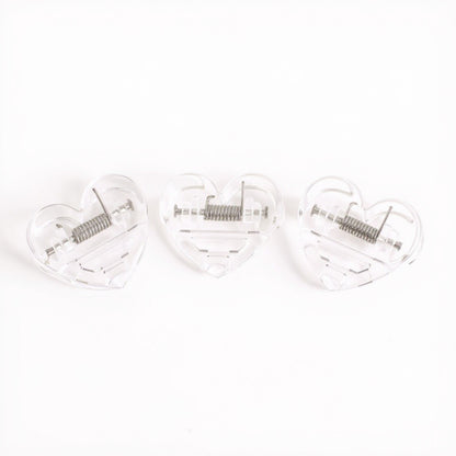 Anna-Kaci Set of 10 Heart-Shaped Acrylic Hair Claw Clips