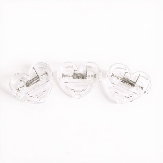 Anna-Kaci Set of 10 Heart-Shaped Acrylic Hair Claw Clips