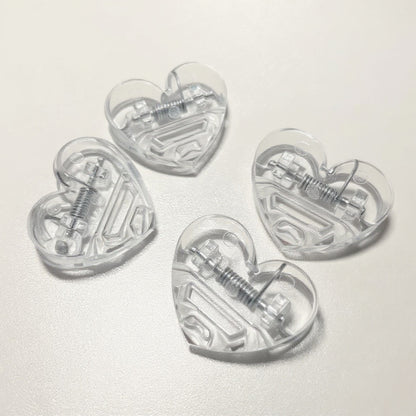 Anna-Kaci Set of 10 Heart-Shaped Acrylic Hair Claw Clips