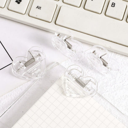 Anna-Kaci Set of 10 Heart-Shaped Acrylic Hair Claw Clips