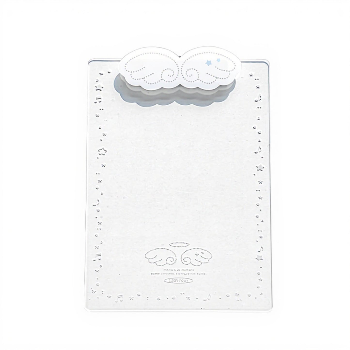 Anna-Kaci Angel Cloud-Themed Cardboard Clamp with Decorative Border and Stationery Paper