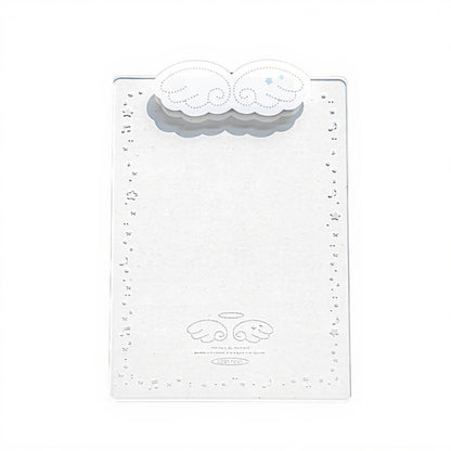 Anna-Kaci Angel Cloud-Themed Cardboard Clamp with Decorative Border and Stationery Paper
