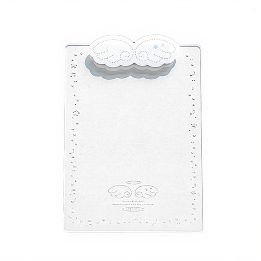 Anna-Kaci Angel Cloud-Themed Cardboard Clamp with Decorative Border and Stationery Paper