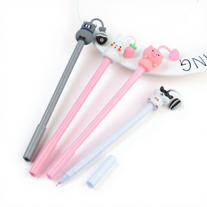 Anna-Kaci Set of 4 Cute Animal Gel Ink Pens with Adorable 3D Character Toppers