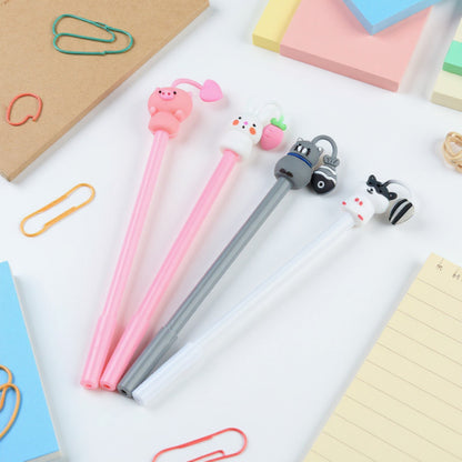Anna-Kaci Set of 4 Cute Animal Gel Ink Pens with Adorable 3D Character Toppers