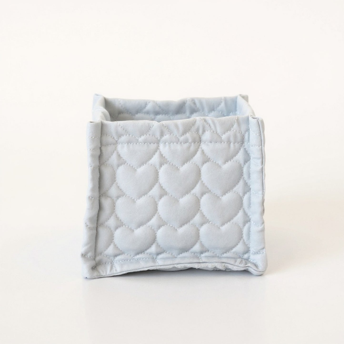 Anna-Kaci Quilted Heart Pattern Fabric Storage Box Organizer