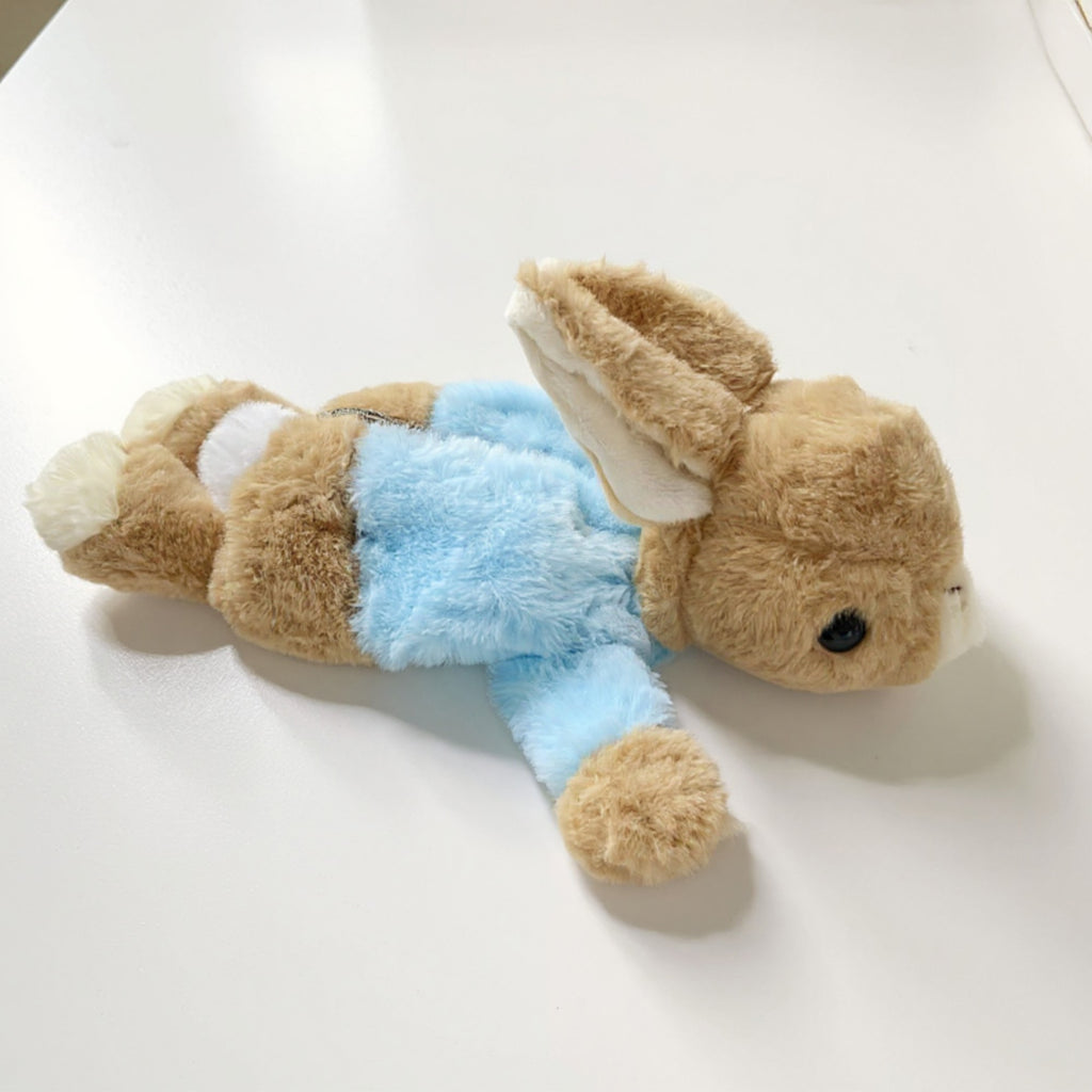 Anna-Kaci Plush Bunny Pencil Case with Soft Fleece Texture and Zipper Storage Compartment 9.8x3x3 in