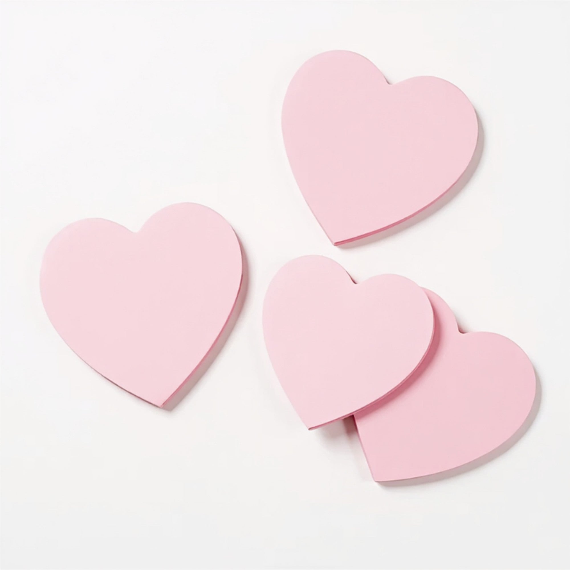 Anna-Kaci 3-Piece Heart Shaped Sticky Note Pad Set for Desk and Office Use