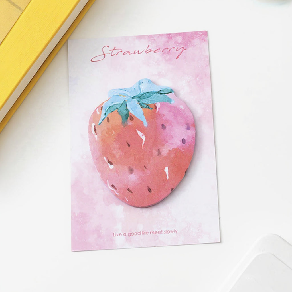 Anna-Kaci 3-Piece Fruit Shaped Sticky Note Pad Set for Fun Desk and Office Use