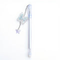 Anna-Kaci 10-Piece Butterfly Charm Gel Pen Set with Glitter Pendant and Chain Detail