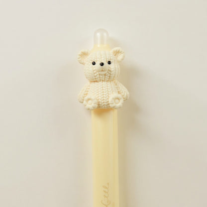 Anna-Kaci 5-Piece Teddy Bear Top Gel Pen Set with Soft Grip and Adorable 3D Bear Design
