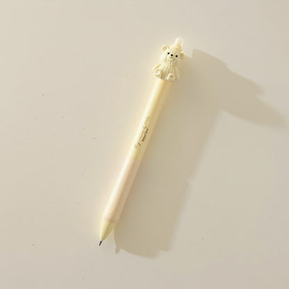 Anna-Kaci 5-Piece Teddy Bear Top Gel Pen Set with Soft Grip and Adorable 3D Bear Design