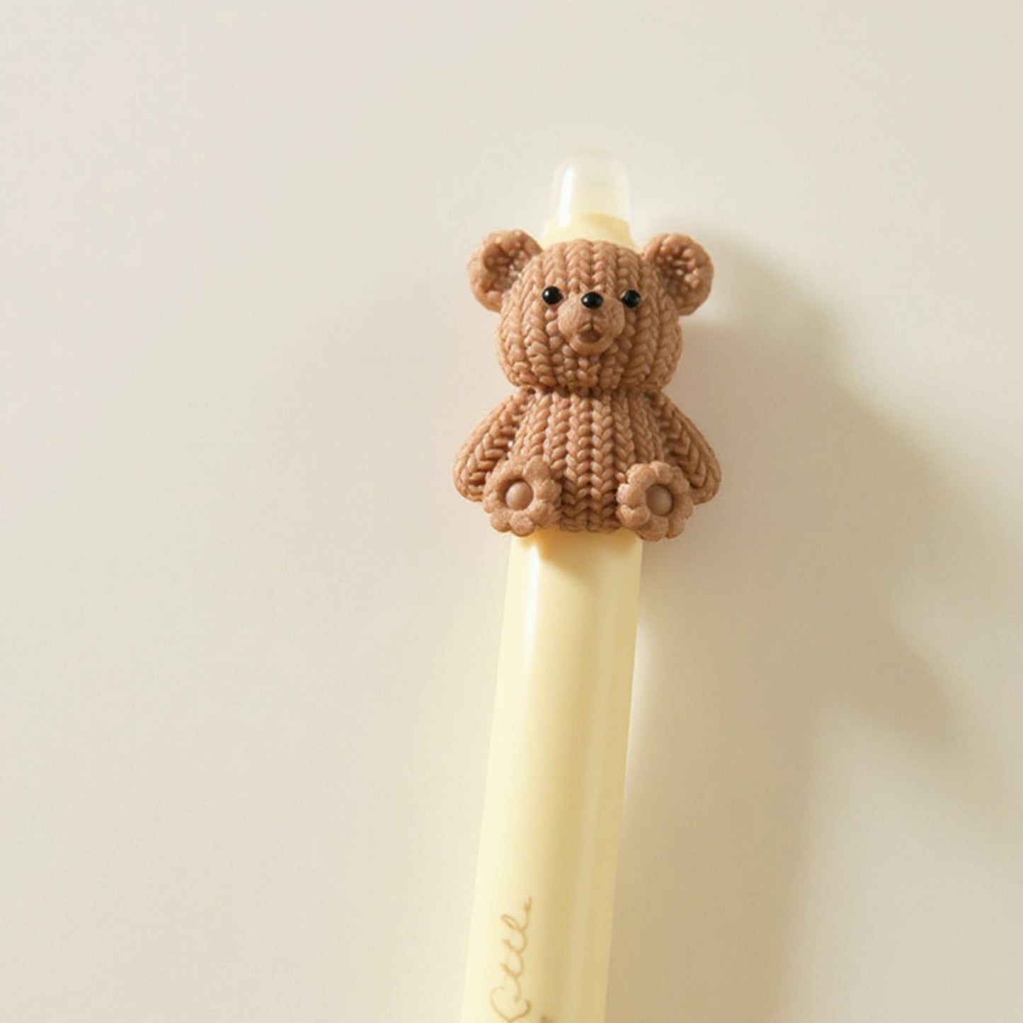 Anna-Kaci 5-Piece Teddy Bear Top Gel Pen Set with Soft Grip and Adorable 3D Bear Design