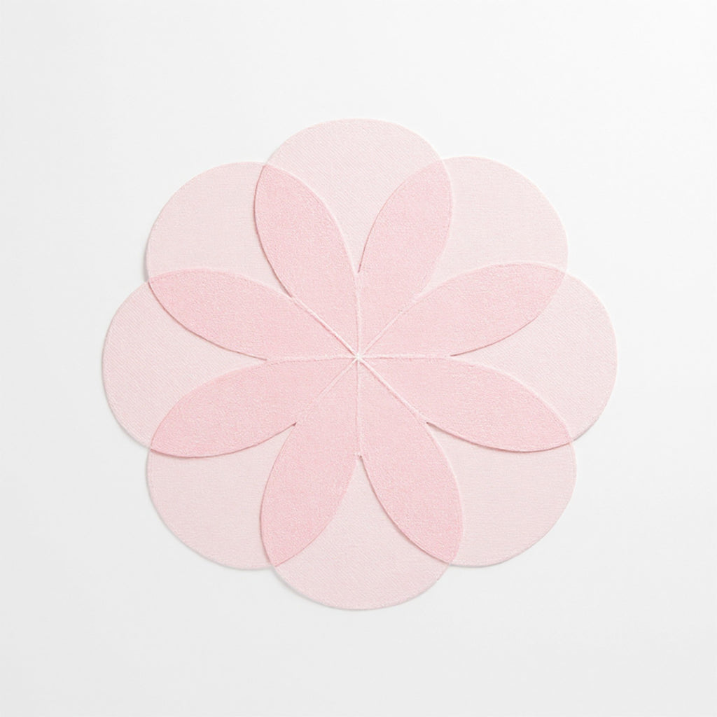 Anna-Kaci 2-Piece Flower Shaped Placemat with Petal Design Cutout