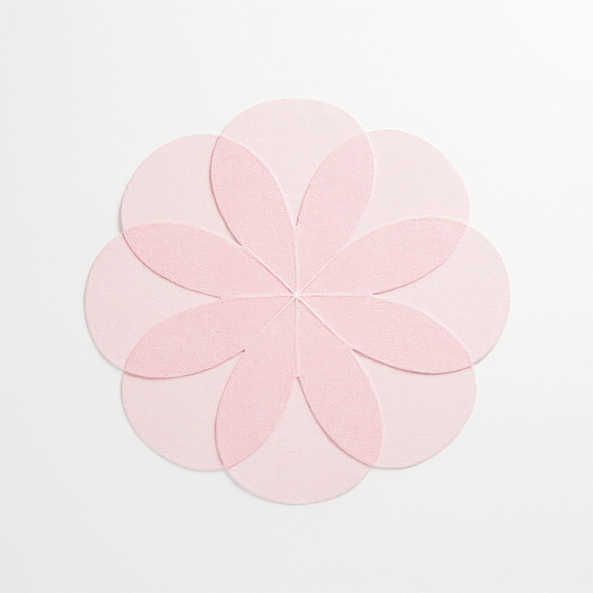 Anna-Kaci 2-Piece Flower Shaped Placemat with Petal Design Cutout