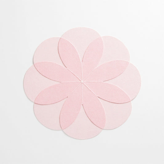 Anna-Kaci 2-Piece Flower Shaped Placemat with Petal Design Cutout