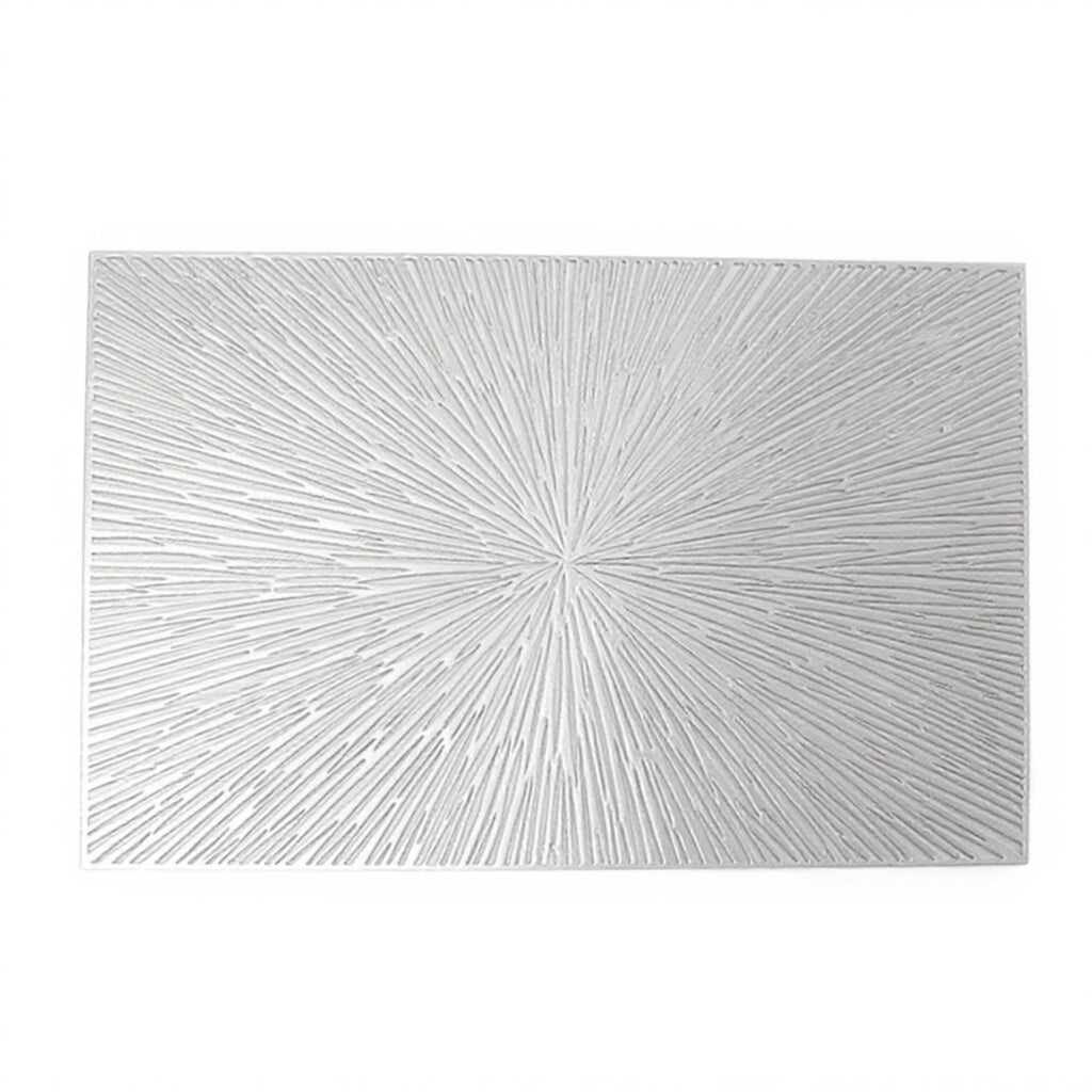 Anna-Kaci 4-Piece Rectangular Woven Rattan Placemat with Radiating Sunburst Design