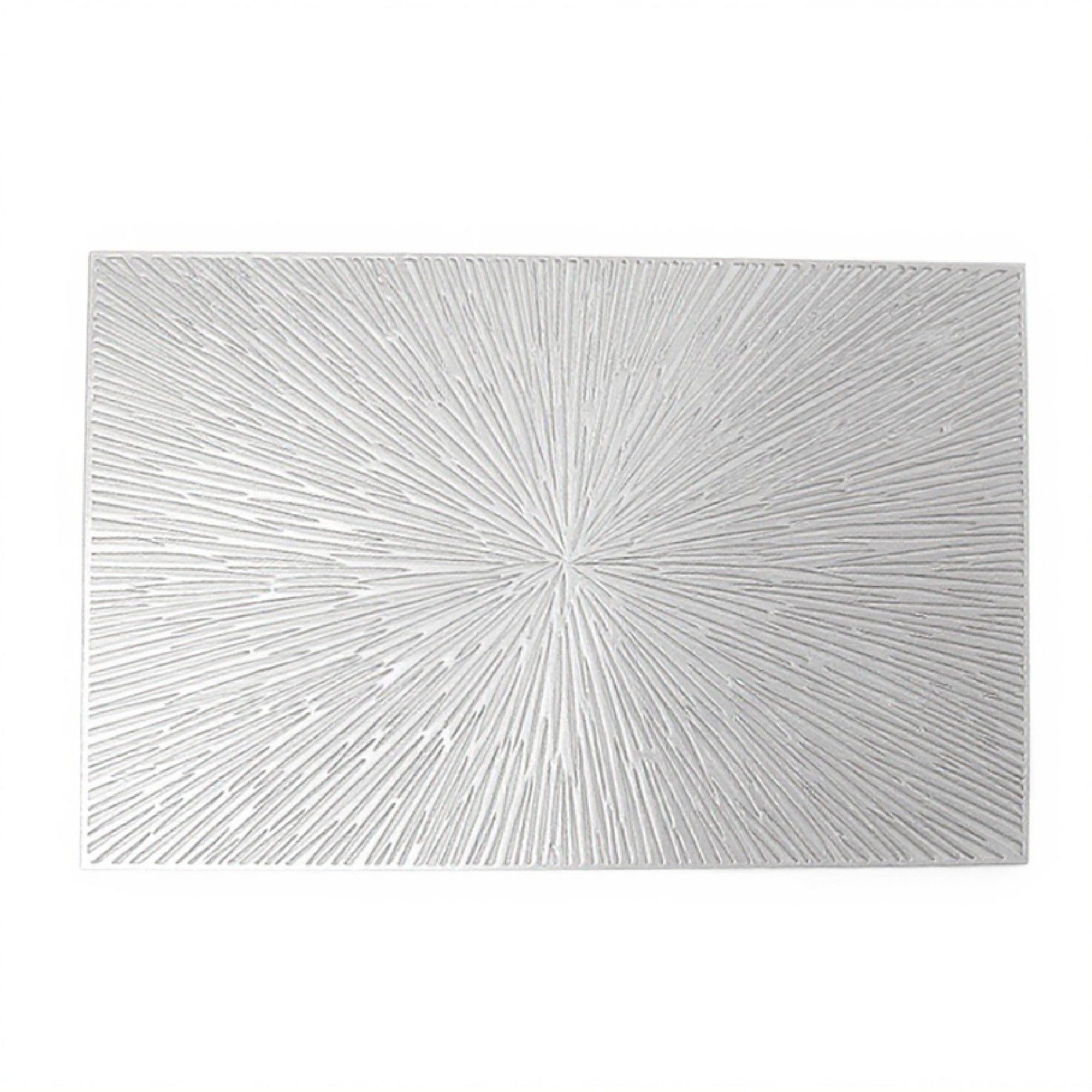 Anna-Kaci 4-Piece Rectangular Woven Rattan Placemat with Radiating Sunburst Design