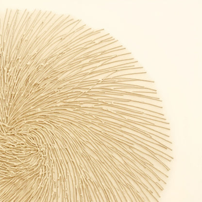 Anna-Kaci 4-Piece Round Spiral Woven Placemat with Textured Swirl Design