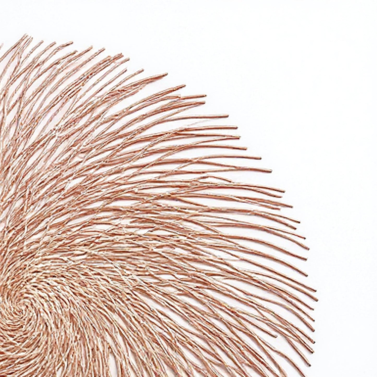 Anna-Kaci 4-Piece Round Spiral Woven Placemat with Textured Swirl Design