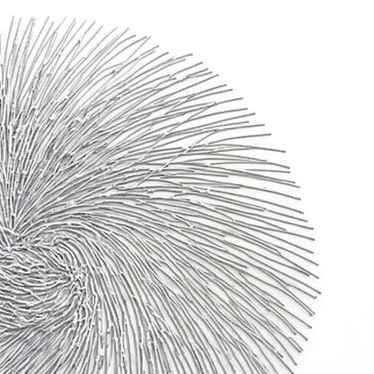 Anna-Kaci 4-Piece Round Spiral Woven Placemat with Textured Swirl Design