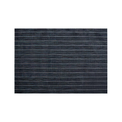 Anna-Kaci 2-Piece Rectangular Woven Placemat with Subtle Horizontal Stripe Texture
