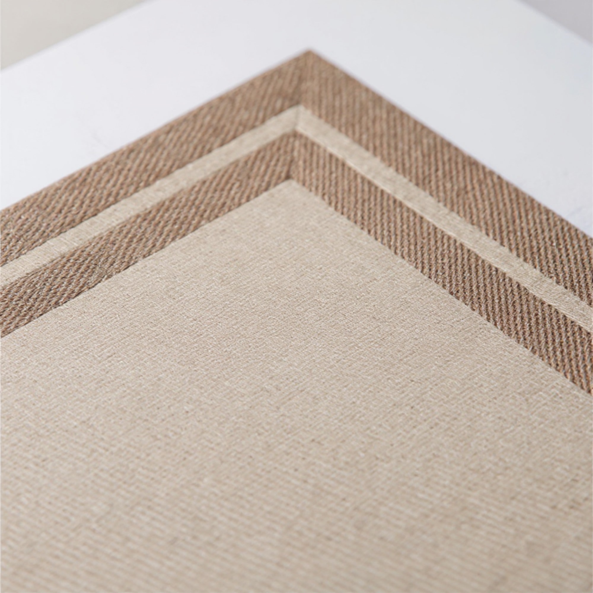 Anna-Kaci 2-Piece Rectangular Woven Placemat with Subtle Horizontal Stripe Texture