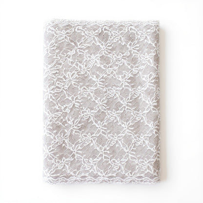 Anna-Kaci Floral Lace Table Runner with Scalloped Edges and Sheer Overlay