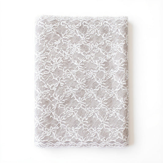 Anna-Kaci Floral Lace Table Runner with Scalloped Edges and Sheer Overlay