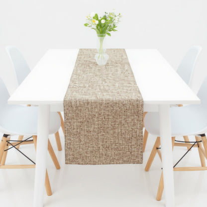 Anna-Kaci Solid Woven Table Runner with Textured Linen-Look Finish