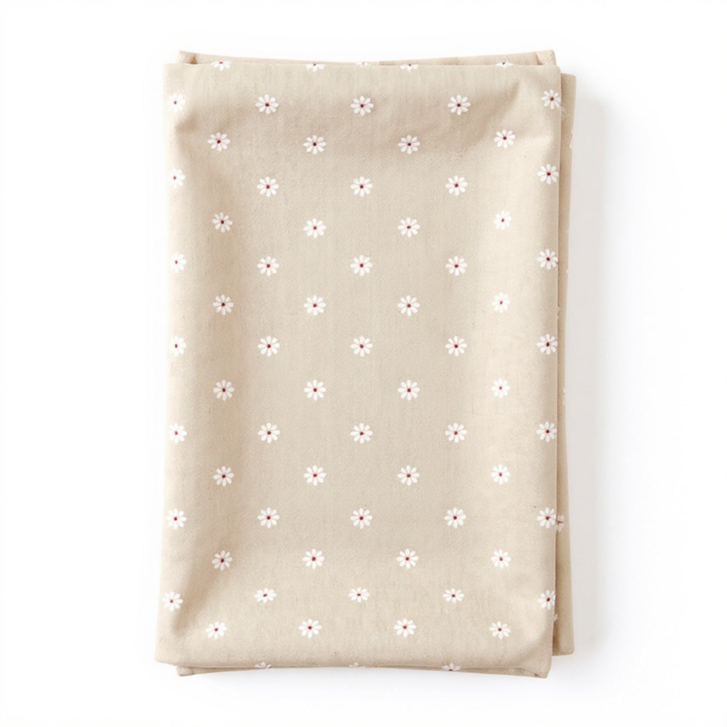 Anna-Kaci Dainty Daisy Print Tablecloth with Soft Neutral Background