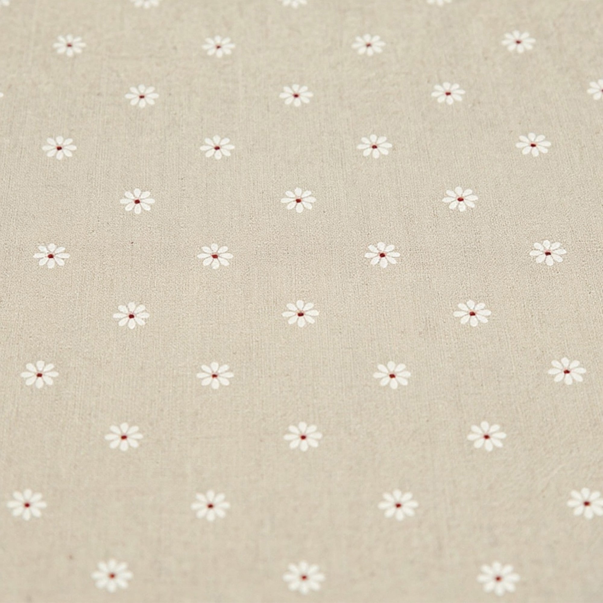 Anna-Kaci Dainty Daisy Print Tablecloth with Soft Neutral Background