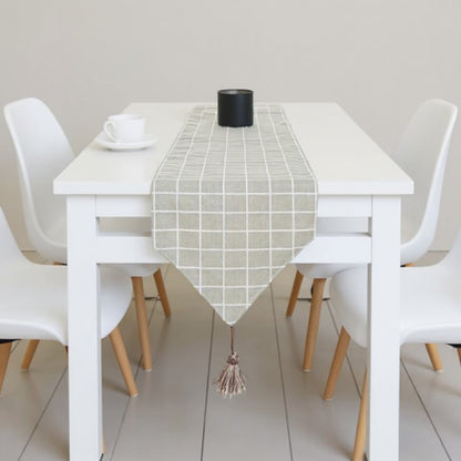 Anna-Kaci Dainty Daisy Print Tablecloth with Soft Neutral Background