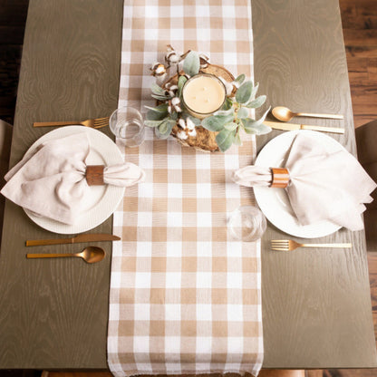 Anna-Kaci Gingham Checkered Tablecloth with Classic Square Pattern