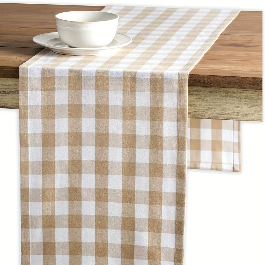 Anna-Kaci Gingham Checkered Tablecloth with Classic Square Pattern