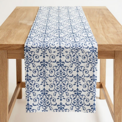 Anna-Kaci Ornate Damask Table Runner with Intricate Scroll Pattern 12x55in