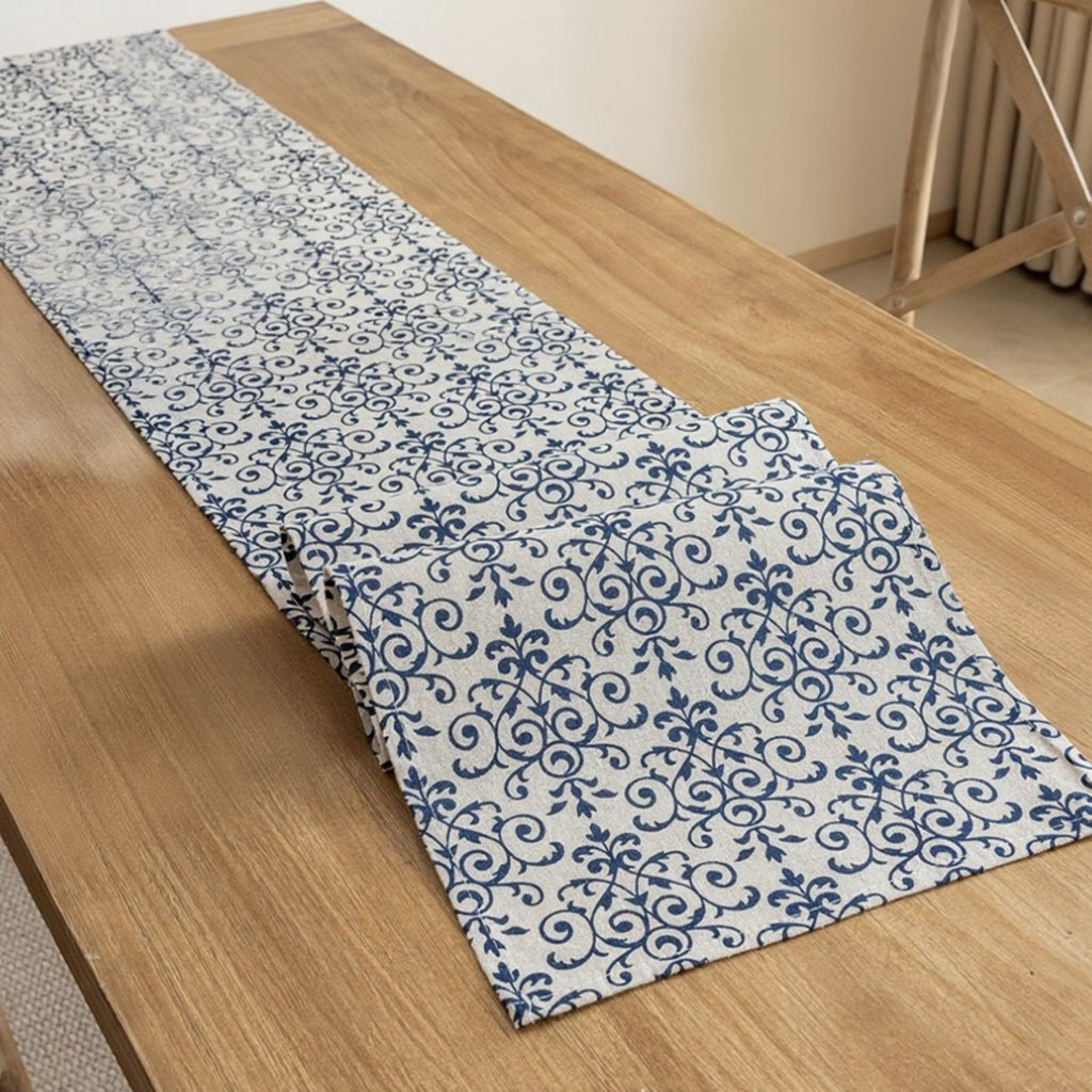 Anna-Kaci Ornate Damask Table Runner with Intricate Scroll Pattern 12x55in