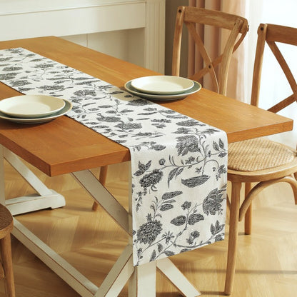 Anna-Kaci Ornate Damask Table Runner with Intricate Scroll Pattern 12x55in