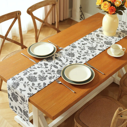 Anna-Kaci Ornate Damask Table Runner with Intricate Scroll Pattern 12x55in