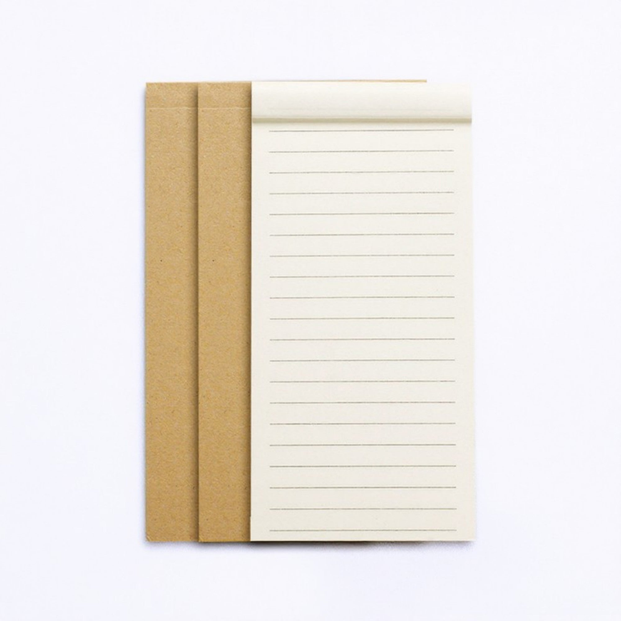 Anna-Kaci 10-Piece Minimalist Notepad Set with Kraft Covers and Tear-Off Pages 50 Pages 5.5x2.7in