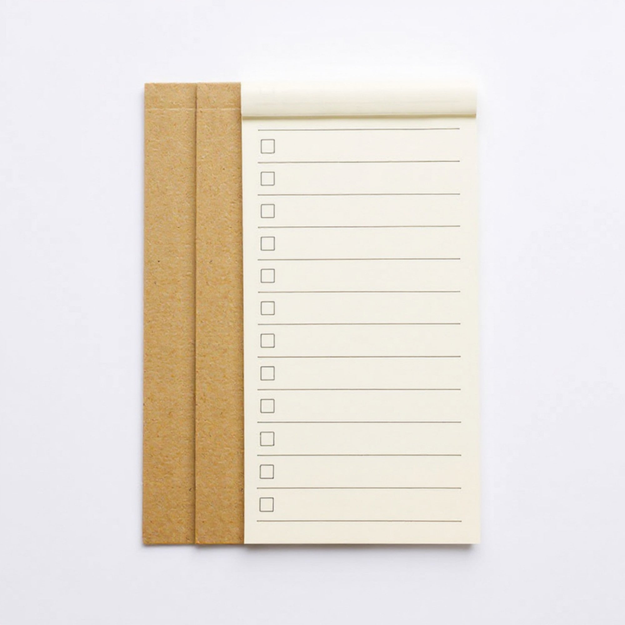 Anna-Kaci 10-Piece Minimalist Notepad Set with Kraft Covers and Tear-Off Pages 50 Pages 5.5x2.7in