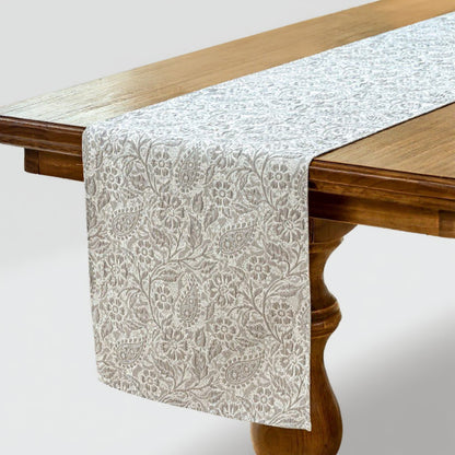 Anna-Kaci Floral Embroidered Table Runner with Intricate Pattern Detailing 13.5x47in