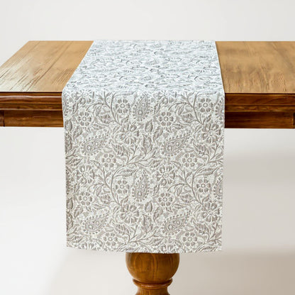 Anna-Kaci Floral Embroidered Table Runner with Intricate Pattern Detailing 13.5x47in