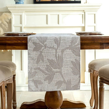 Anna-Kaci Floral Embroidered Table Runner with Intricate Pattern Detailing 13.5x47in