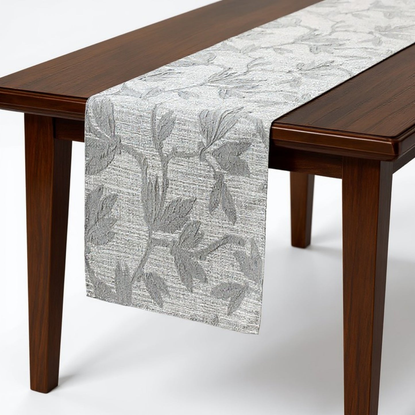 Anna-Kaci Floral Embroidered Table Runner with Intricate Pattern Detailing 13.5x47in