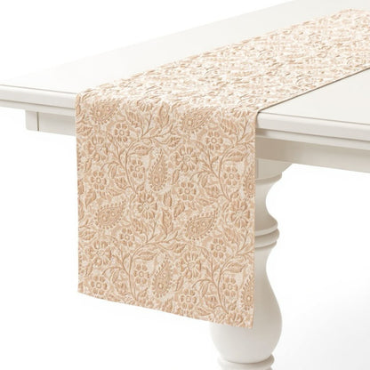 Anna-Kaci Floral Embroidered Table Runner with Intricate Pattern Detailing 13.5x47in